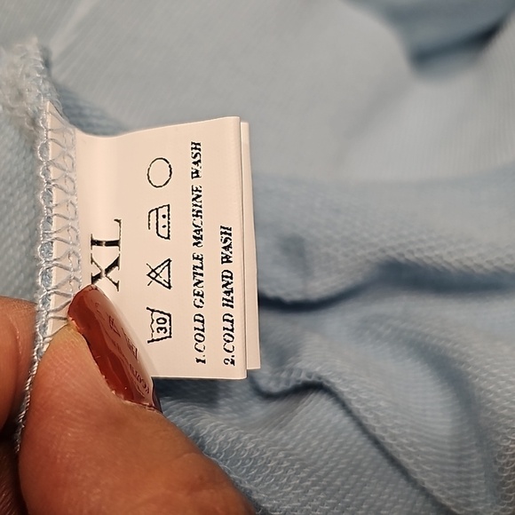 CASUAL long sleeve light blue sweatshirt with mock turtleneck size xl NWOT - Picture 4 of 8